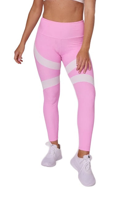 Onzie Flow Cadence Legging 2274 - Pink Combo - Front View