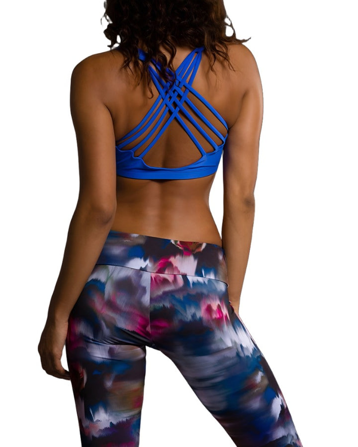 Onzie Hot Yoga Chic Bra 354 - Moonlight Blue - Back View