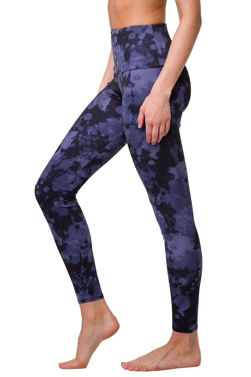 Onzie Hot Yoga High Rise Legging 228 - Amethyst Tie Dye - side view