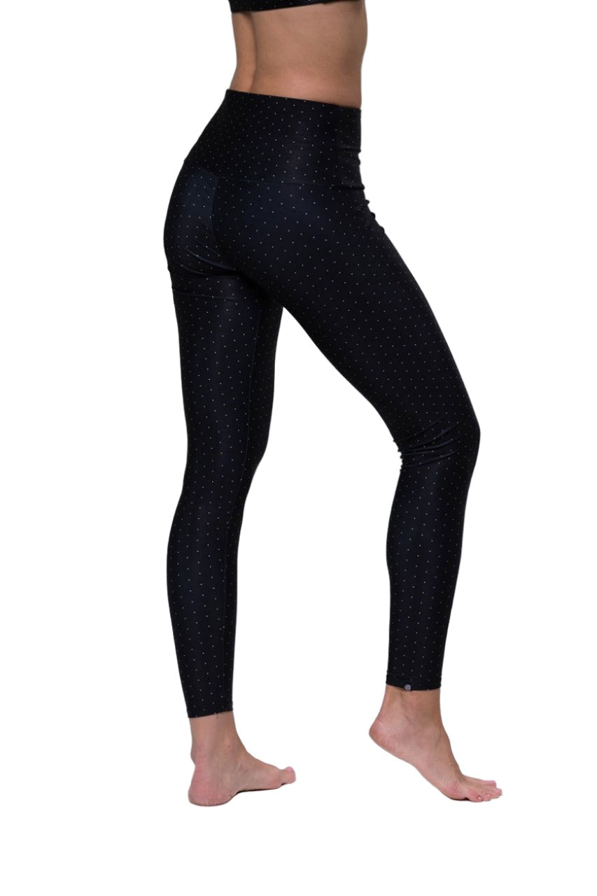 Onzie Hot Yoga High Rise Legging 228 - Dots - rear view