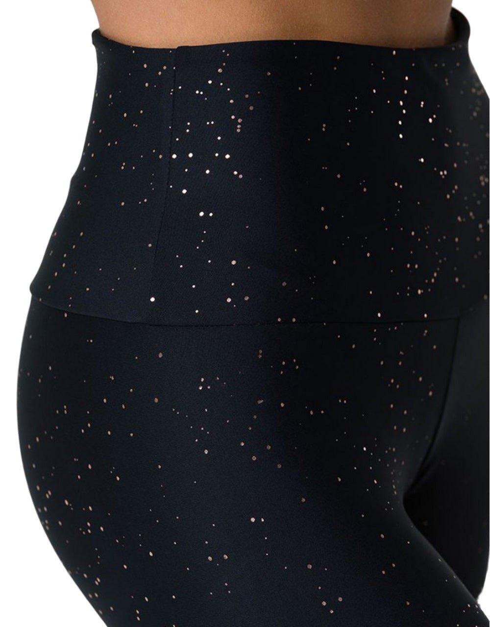 Onzie Hot Yoga High Rise Legging 228 - Gold Dust - close view
