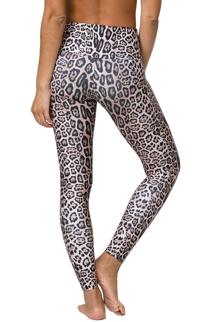 Onzie Hot Yoga High Rise Legging 228 - Leopard - rear view