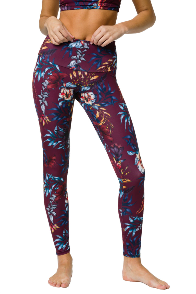 Onzie Hot Yoga High Rise Legging 228 - Majestic - front view