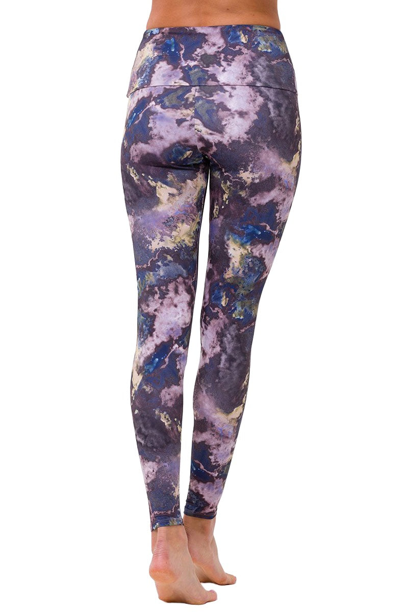 Onzie Hot Yoga High Rise Legging 228 - Purple Marble - rear view