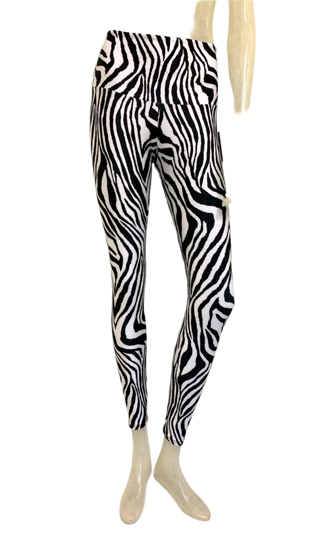 Onzie Hot Yoga High Rise Legging 228 - B/W Tiger - front view