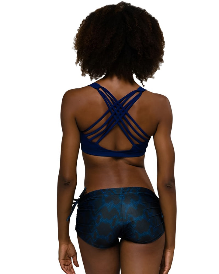 onzie hot yoga womens chic bra - navy