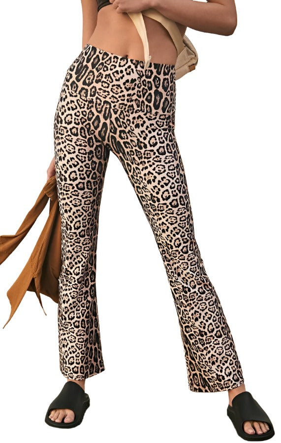Onzie Studio Flare Pant 2284 - Onzie Leopard - Front View