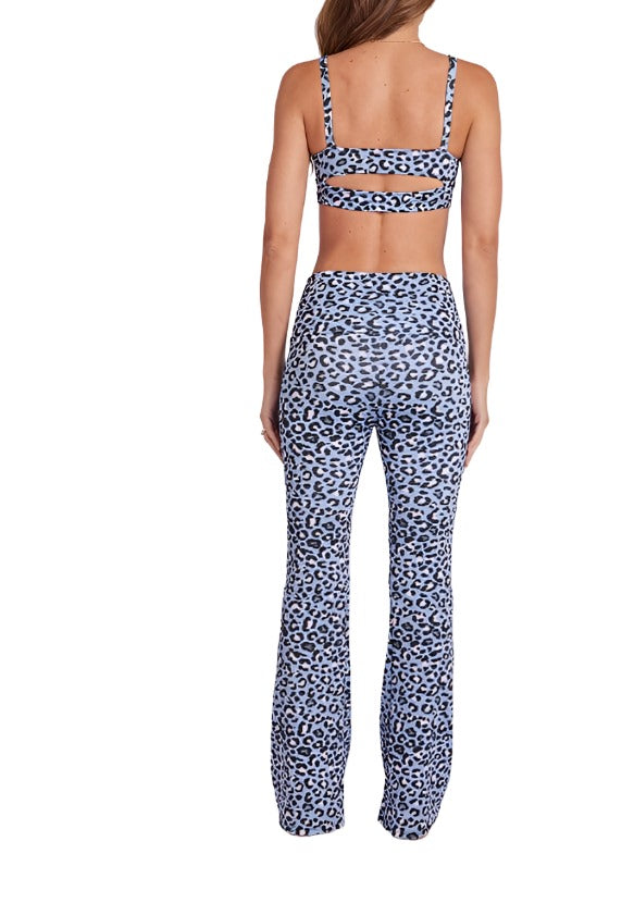 Onzie Studio Flare Pant 2284 - On the Prowl - Back View