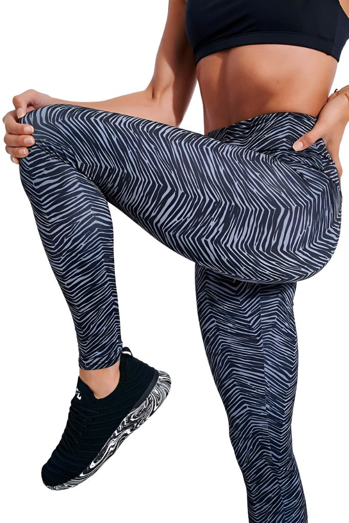 Onzie Hot Yoga High Rise Legging 228 - Ripple - side view