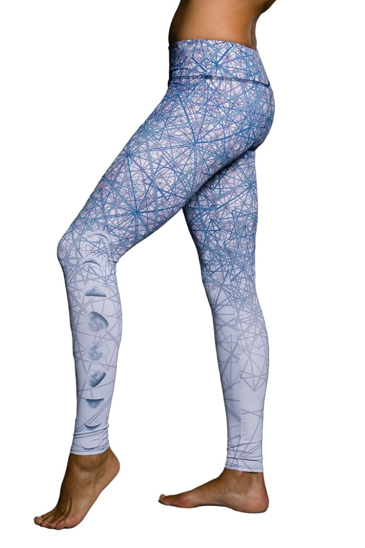 Onzie Hot Yoga Graphic Leggings 229 - Luna White - Side View