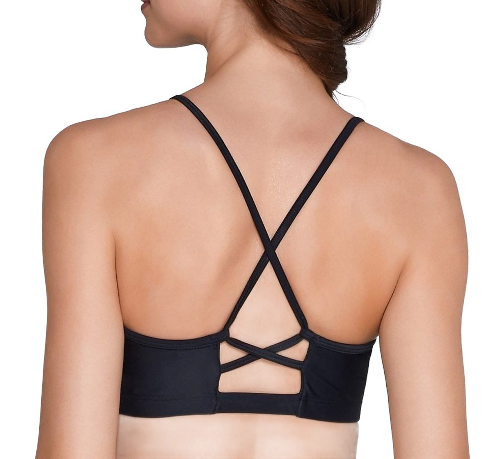 Onzie Flow Spirit Bra 3040 Black - Black - rear view 