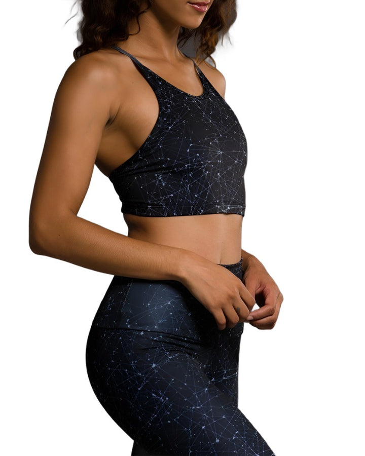 Onzie Flow Spirit Bra 3040 Black - Night Sky - side view