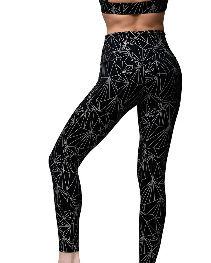 Final Sale Onzie Flow Highrise Basic Capri 2029 - Reflective - rear view 