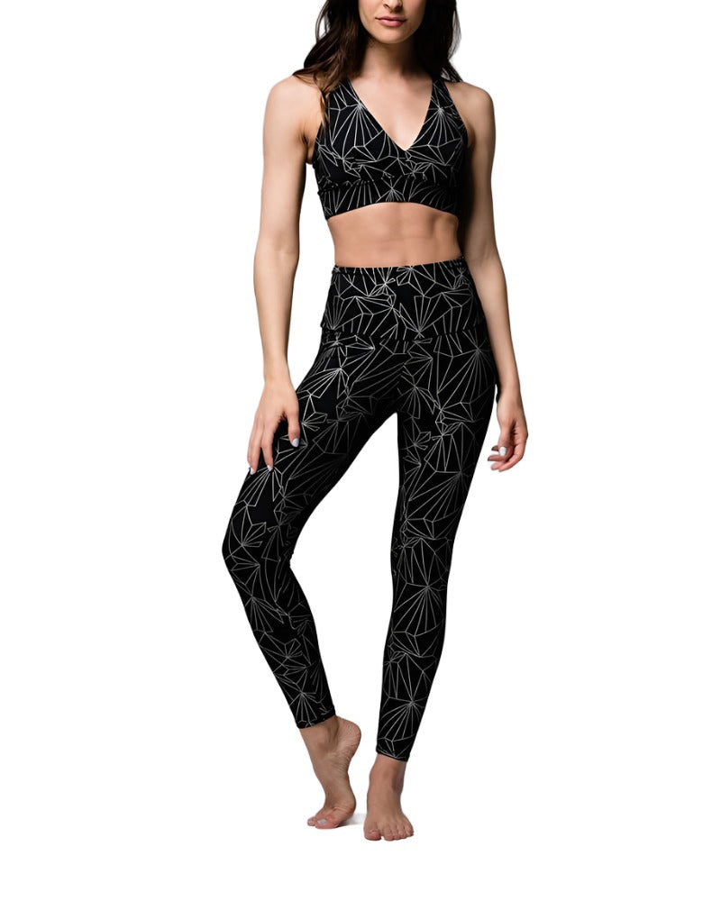 Final Sale Onzie Flow Highrise Basic Capri 2029 - Reflective - front view 