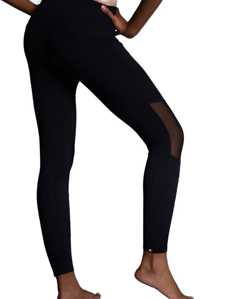 Onzie Flow Moto Midi Legging 2035 - Black - rear view