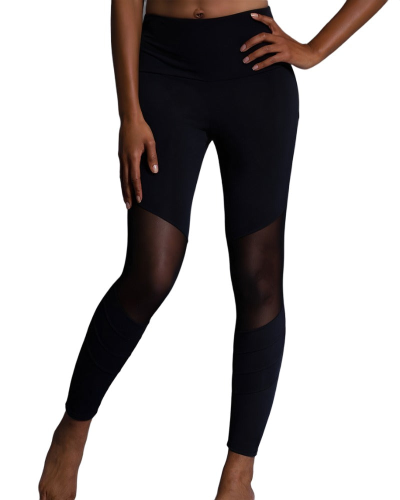 Onzie Flow Moto Midi Legging 2035 - Black - front view
