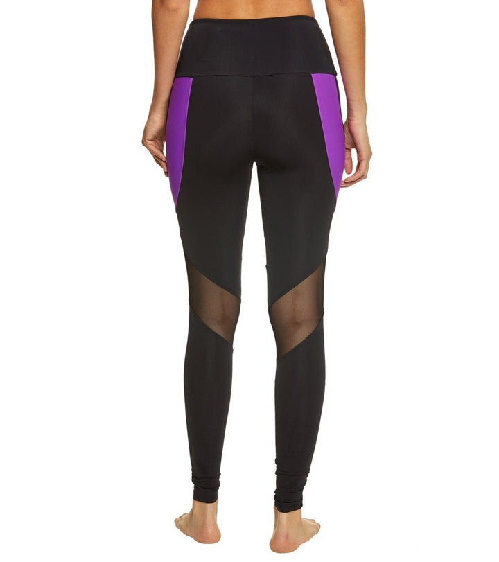 Onzie Flow High Rise Royal Legging 2042 - Electric Purple - rear view
