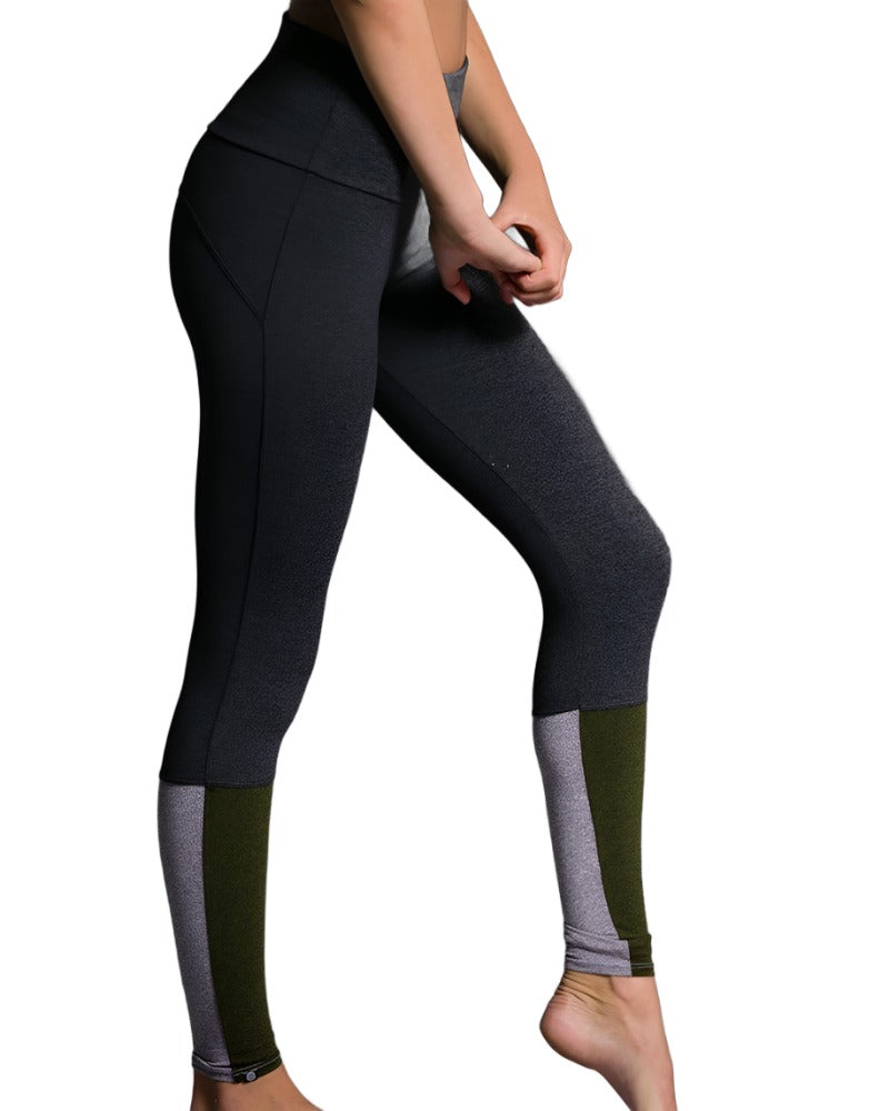 Onzie Flow Street Legging 2044 - Moss - side view