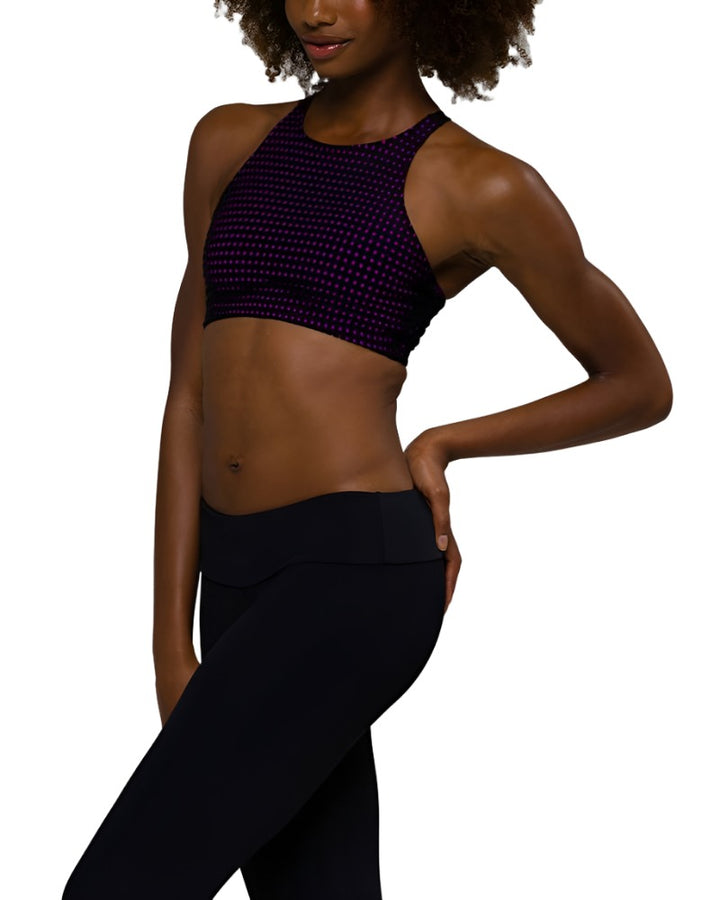 Onzie Flow Heart Bra 3082 Electric Purple - side view