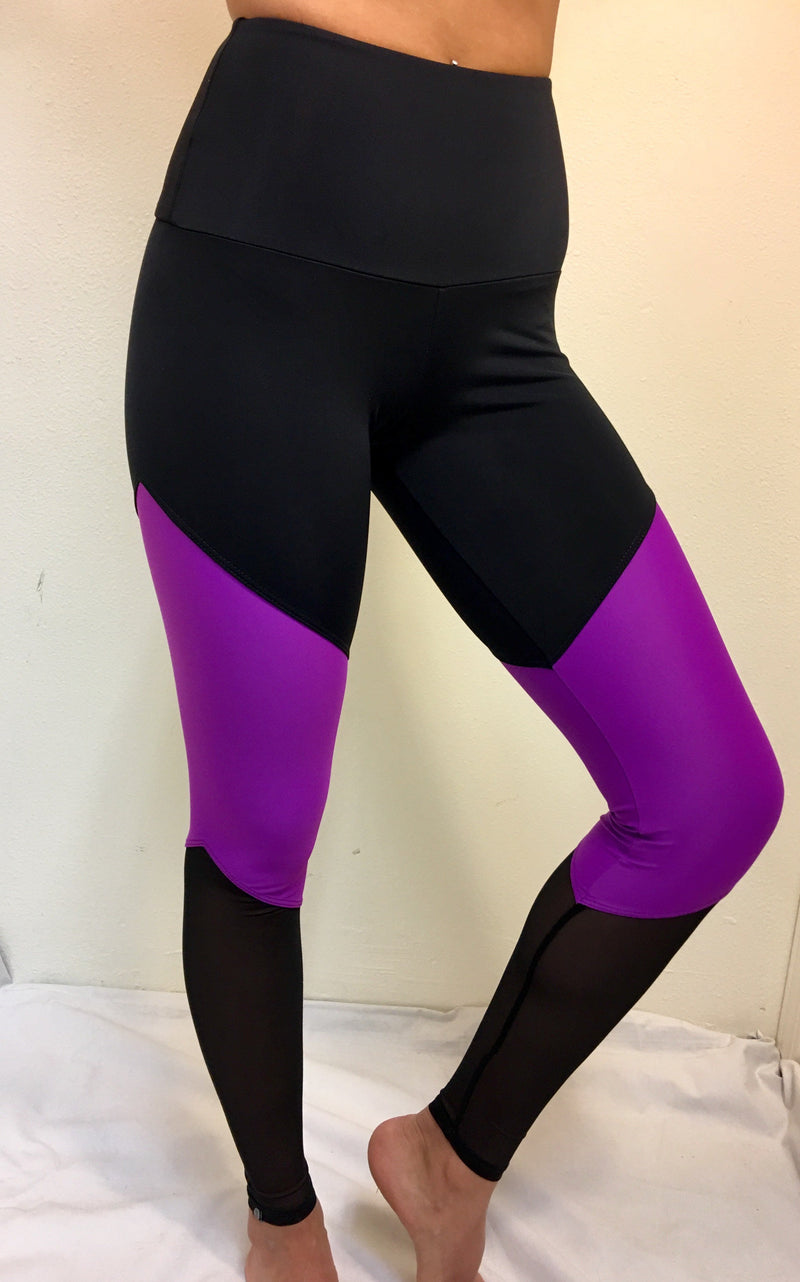 Onzie High Rise Track Legging 2046 - Electric Purple - side view