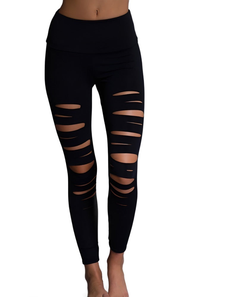 Onzie Flow Shred Legging 2047 - Black - front view