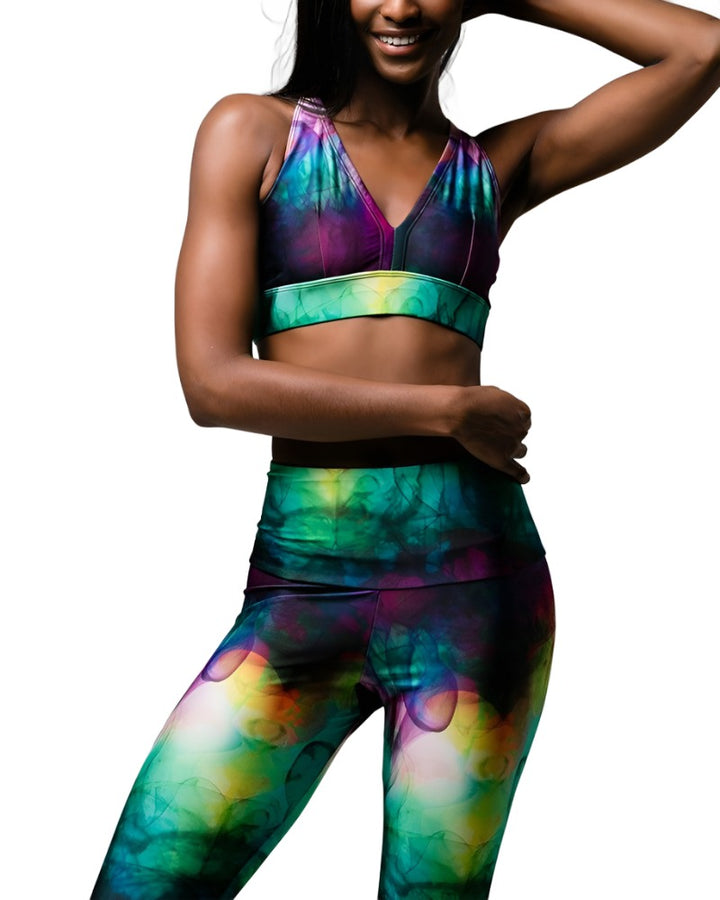 Onzie Flow Stunning Bra 3083 - Smoke and Mirrors - front view