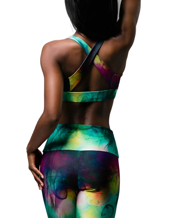 Onzie Flow Stunning Bra 3083 - Smoke and Mirrors - rear view