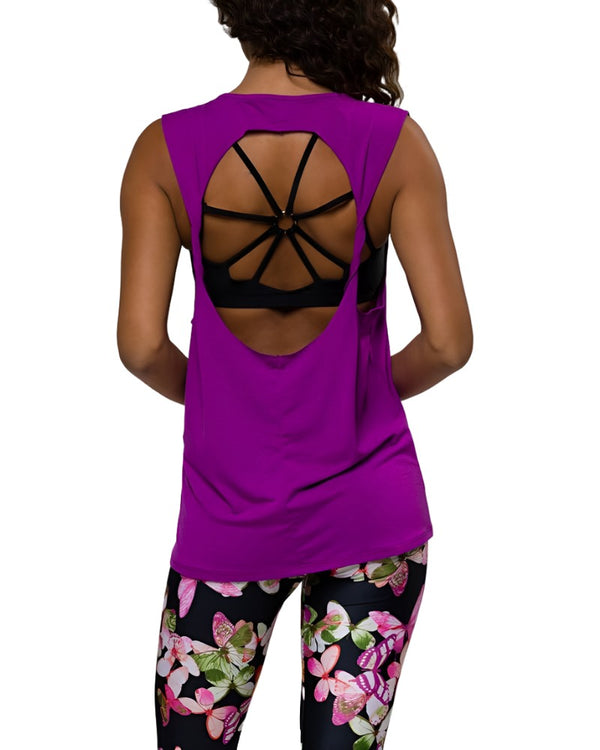 Purple Flower Helm Tank Top, Fitted Tank Top, Athletic, Fitted Tank Tops  for Women, Yoga Tank Top,workout Tank Top,active Wear, Fashion Tank -   Canada