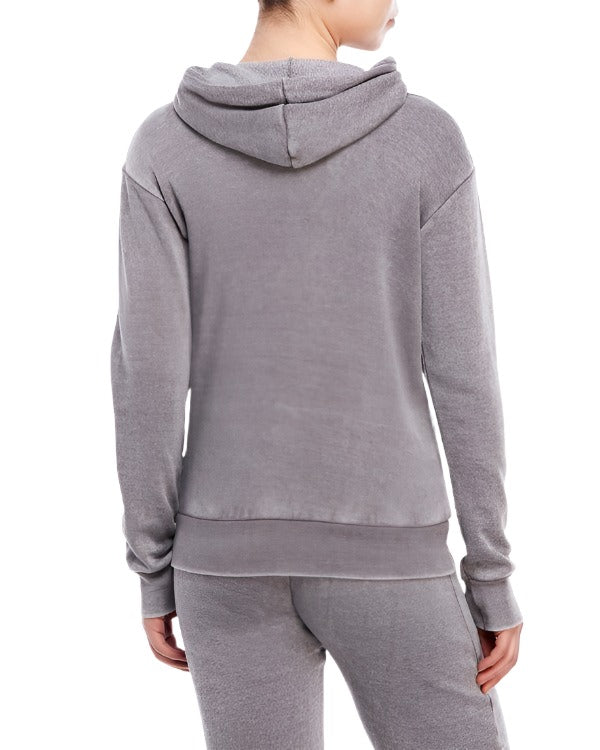 Vintage Havana/Ocean Drive Burnout Burnout Zip Hoodie OD1479 Steel Grey - rear view