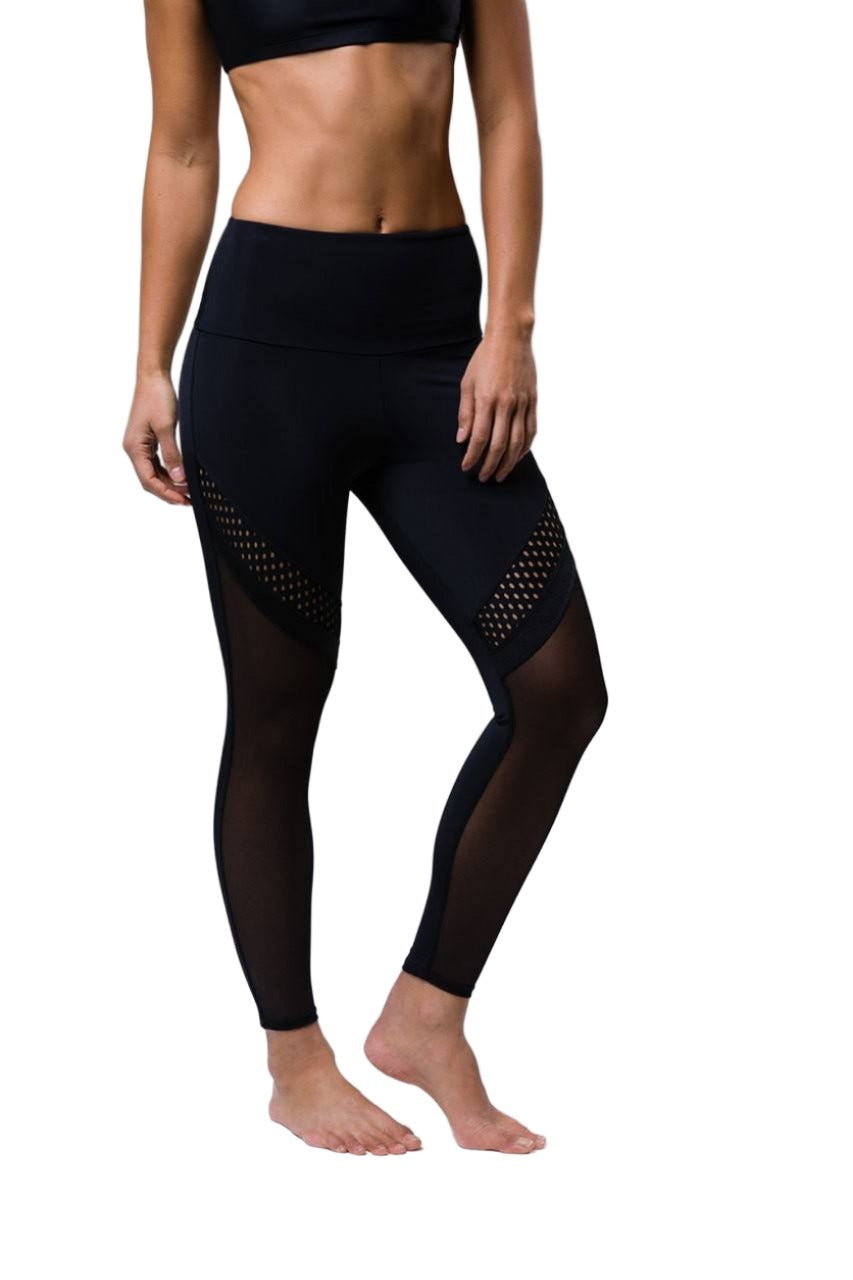Final Sale Onzie Chrome Legging 2078 - black - front view