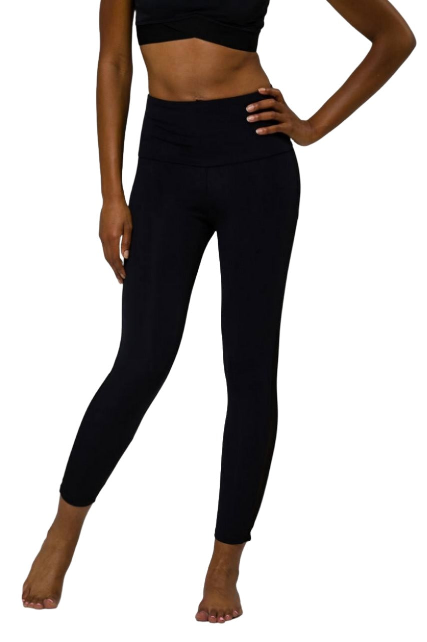 Onzie Side Runner Midi Legging 2061 - Black - front view