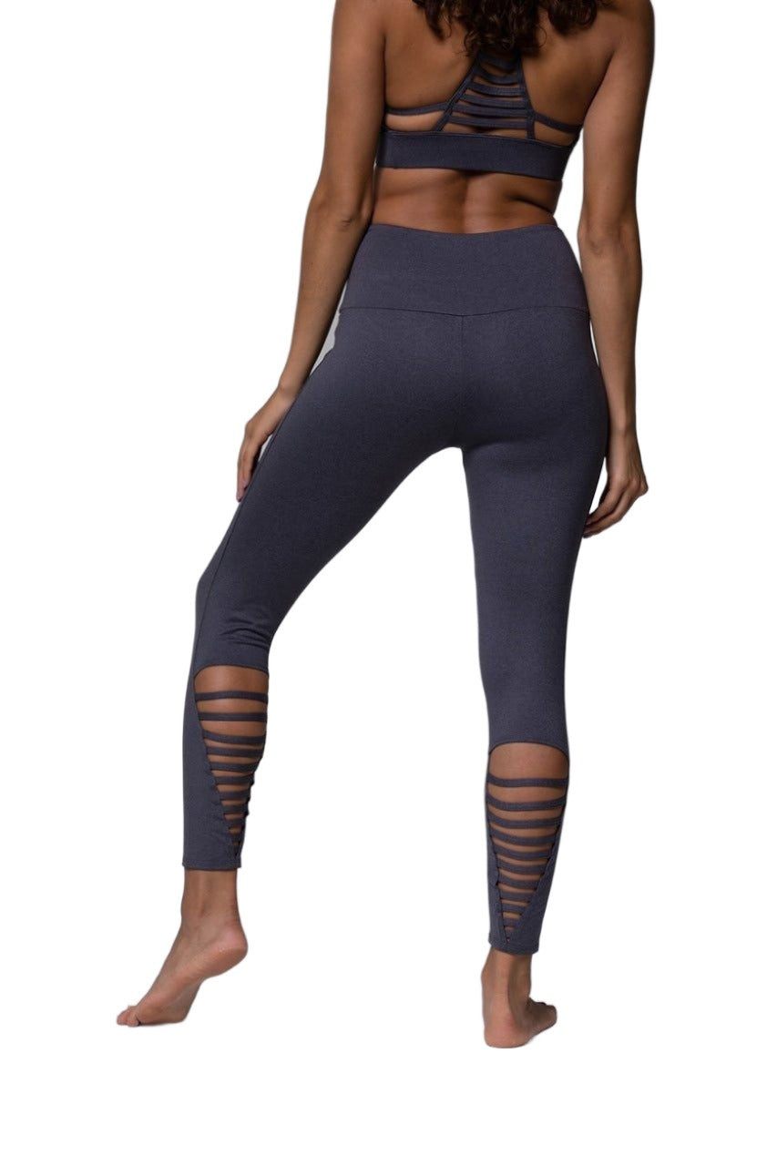 Onzie Elevate Midi Legging 2059 - Graphite Majestic - rear view