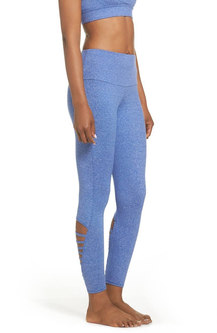 Onzie Elevate Midi Legging 2059 - Heather Blue - side view