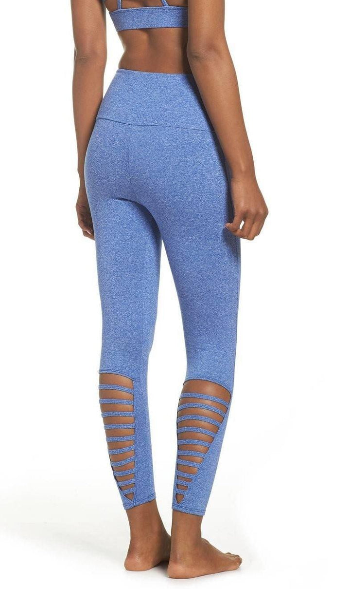 Onzie Elevate Midi Legging 2059 - Heather Blue - rear view