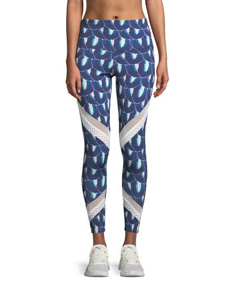 Onzie Flow Sporty Legging 2051 -Blue Geode - front view