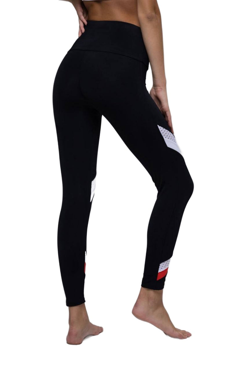 Onzie Flow Sporty Legging 2051 - Hot Coral - rear view