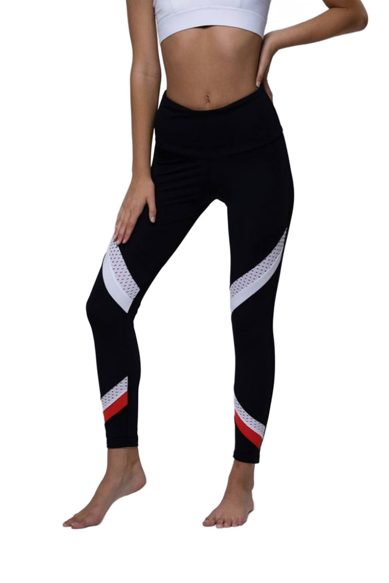 Onzie Flow Sporty Legging 2051 - Hot Coral - front view