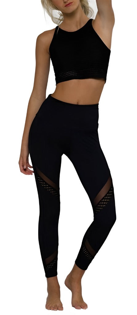 Onzie Flow Sporty Legging 2051 - Black - front view