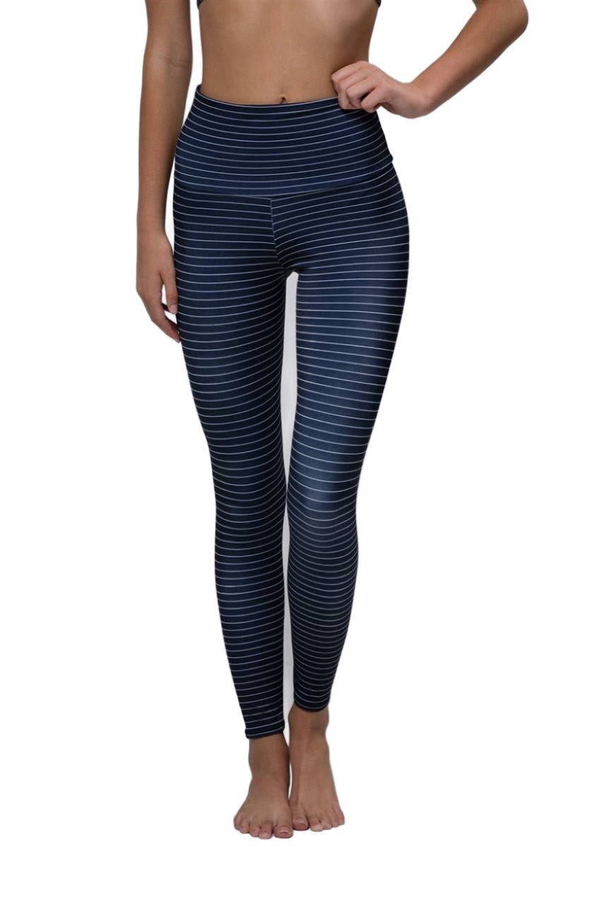  Onzie Flow Highrise Basic Midi 2029 - Stripe Navy - front view