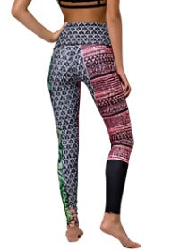 Onzie Hot Yoga High Rise Legging 276 - Cuban Angel - rear alt  view
