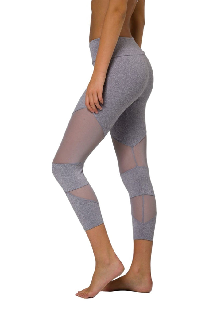 Onzie Hot Yoga Cut Out Capri 270 - Stone - side view