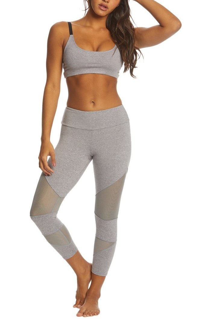 Onzie Hot Yoga Elastic Cage Bra Top 316 - Stone - front alt  view