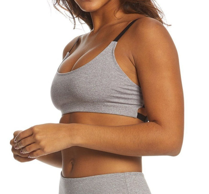 Onzie Hot Yoga Elastic Cage Bra Top 316 - Stone - side view