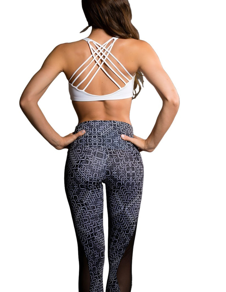 onzie hot yoga white chic bra