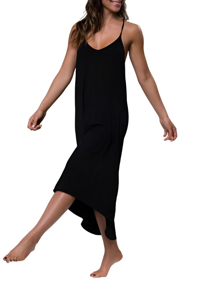 Onzie Yoga Dress 3111 - Black - front view