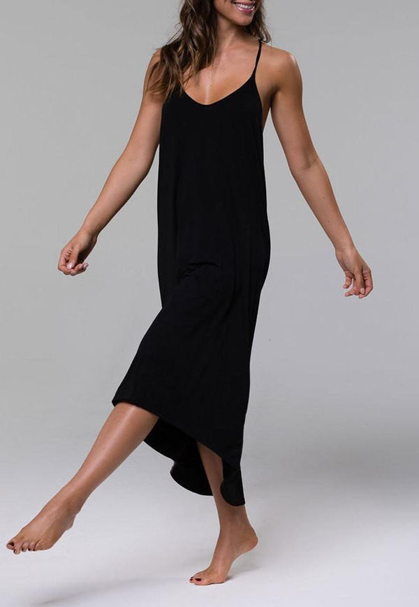 Onzie Yoga Dress 3111 - Black - front view