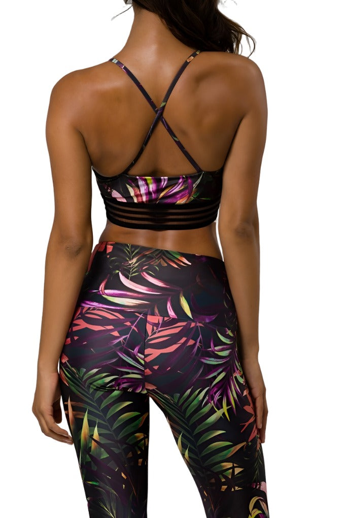 Onzie Ritz Yoga Sports Bra 3077 - All Night Long - rear view
