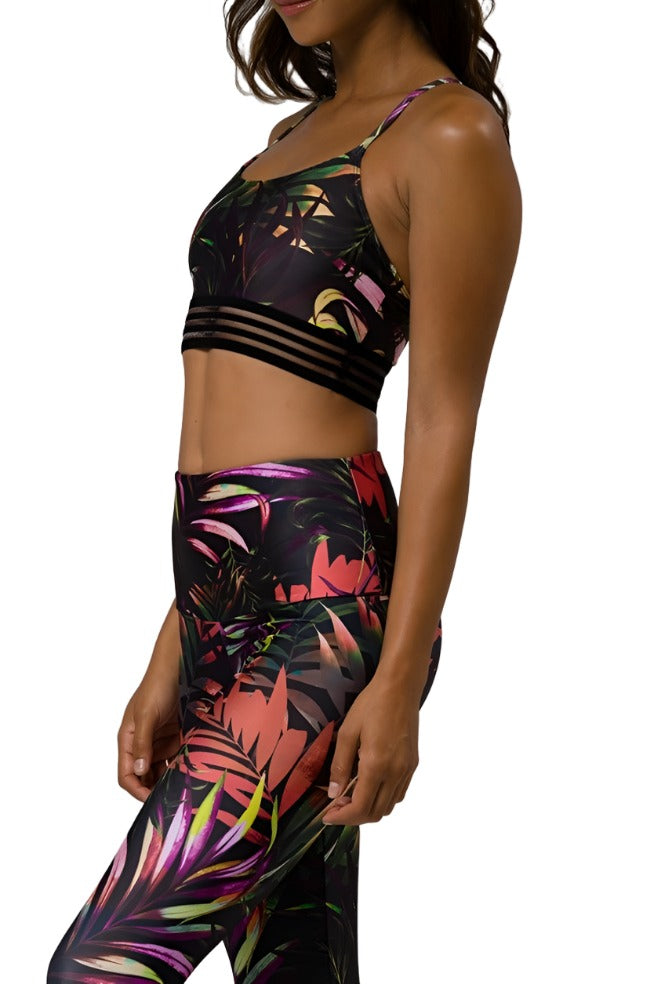 Onzie Ritz Yoga Sports Bra 3077 - All Night Long - side view