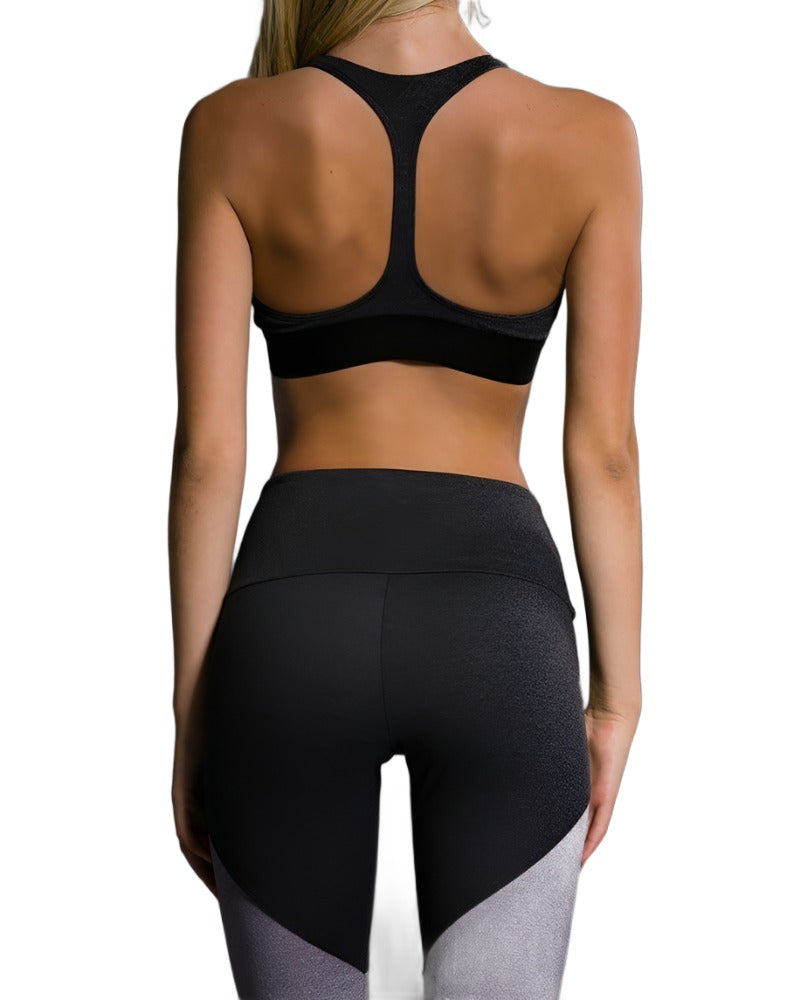 Final Sale Onzie Flow Y Bra 3079 - Slate Grey - rear view