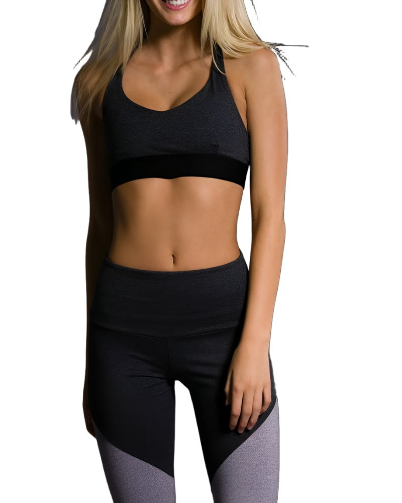 Final Sale Onzie Flow Y Bra 3079 - Slate Grey - front view